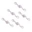PandaHall Elite 10 Sets//Sac Fermoirs magnetiques pr Bracelet Collier sans Nickle Rond Laiton Components pr Creation Bijoux 11.5x6mm Argent