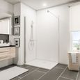 Lot de 2 panneaux muraux 90 x 120 x 210 cm, revêtement pour douche et salle de bains, DécoDesign COULEUR, Schulte, blanc-0