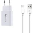 Chargeur 3.0 Usb Type C Cable Chargeur Rapide Pour Huawei, Honor, Redmi, Xiaomi Mi 10-10 Lite - 9T - 9-8, Sony, Pour Samsung [H895]-0