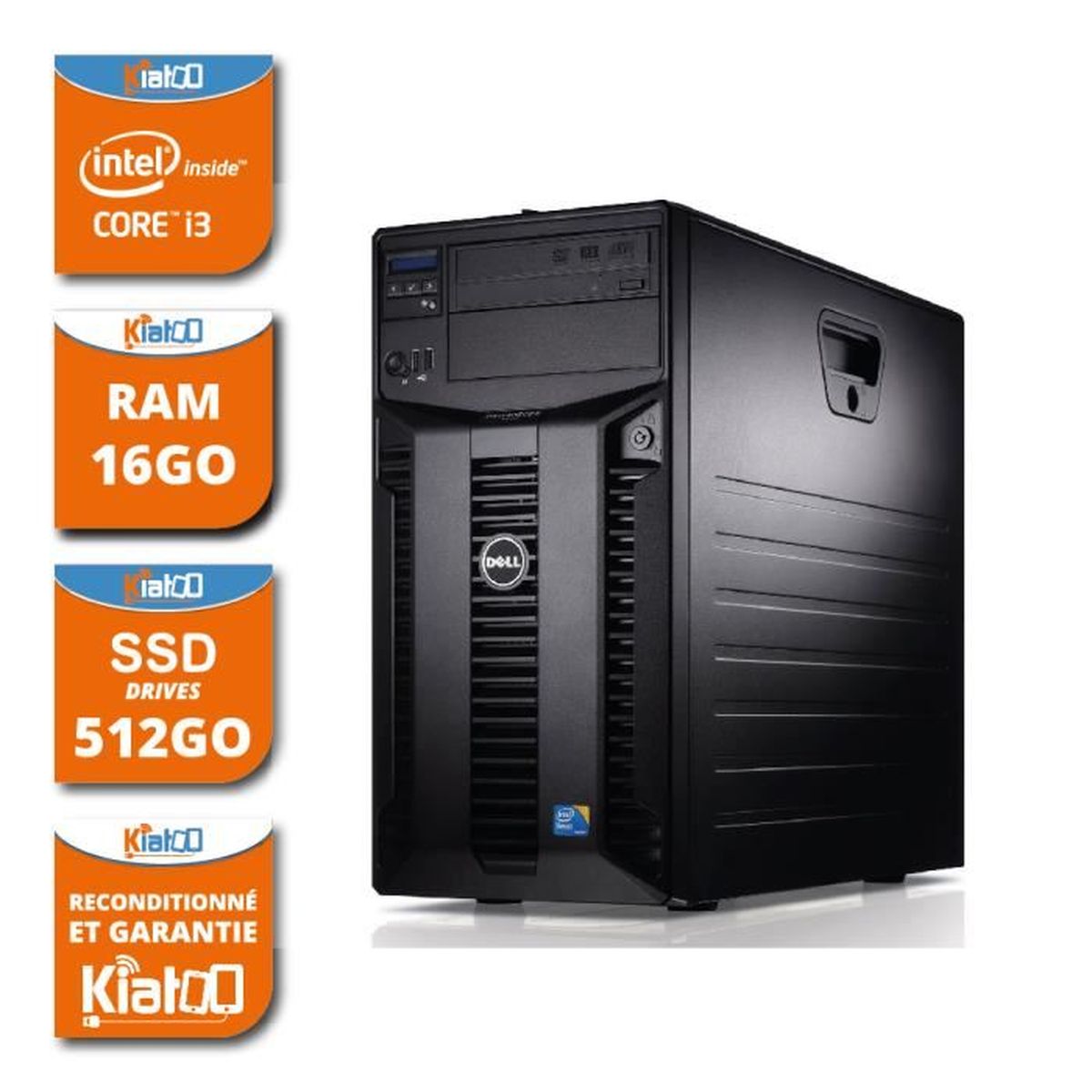 Ordinateur de bureau serveur dell poweredge T310 intel core i3 16go ram