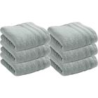 UNIVERS DÉCOR Lot de 6 serviettes de toilette éponge "Spa" 50 x 100 cm / 400 gr/m² - "Spa" Perle