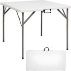 ALIGHTUP Table pliante blanche, table polyvalente, 86*86*74cm