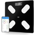 BEYAWL Balance Pèse Personne, Balance Connectée Bluetooth Pèse avec 12 Données Corporelles, LCD Affiché, Balance avec APP Pour IOS/Android