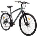 MOMABIKES MOMA BIKES - Vélo TREKKING - TREKKING PRO - 28" - SHIMANO - 21 Vitesses - Freins à disques - Suspension avant (Taille L/XL)