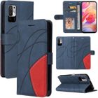 MOONCASE Redmi Note 10 5G Housse en Cuir Flip Cover Antichoc Portefeuille Coque de protection pour Xiaomi Redmi Note 10 5G 6.5",Bleu