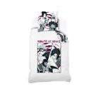SAHINLER Naruto - Housse De Couette Ado 140x200 cm + 1 Taie d'oreiller 63x63 cm - Blanc