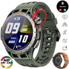 XTRADITECH Montre Connectée Sport Militaire Verte AMOLED 1,43" Appel Bluetooth Couronne Numérique Géante Lunette Acier Affichage Veille 400mAh