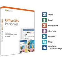 Office 365 Personnel (devient Microsoft 365 Personnel) - 1 utilisateur - PC ou Mac - 1 an - Livraison 2H par email