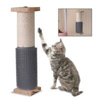 Arbre à chat-Griffoir pour chat-33x8x8cm-Avec grattoir-Facile à fixer-Corde de chanvre robuste-Convient aux cages pour chat