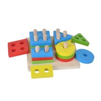 Bébé Cerveau Développement Jouets Montessori Match Jouet Géométrique Planche De Tri Bois Blocs Enfants Jouets Éducatifs Blocs
