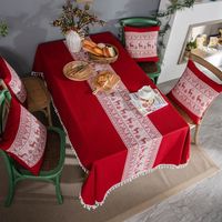 Nappe en lin et coton, Nappe imprimée de noël couverture de Table rectangulaire, hôtel, salle à manger, décoration de Table à thé