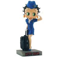 Figurine Betty Boop Hôtesse de l'air - Collection N 9 - Marque BETTY BOOP - Résine peinte à la main - 15 cm