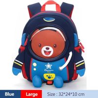 Bleu-gros - Anti-lost 3D Cartoon Space Robot Children School Bag Toddler Kids Waterproof School Backpack for