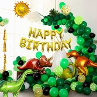Décorations Anniversaire Fête Garçon Jungle Guirlande Ballon Dinosaure Fête Anniversaire Enfant Garçon Décoration Gâteau pour