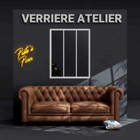 Verrière Atelier 3 Carreaux – Blanc - Prête à poser