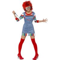 Déguisement TiffanyT - SMIFFY'S - Costume de Chucky la Poupée - Femme - Multicolor - Tissu élastique