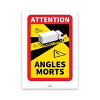 Lot de 3 stickers angles morts Poids lourd officiel adhésif pour Camion autocollant