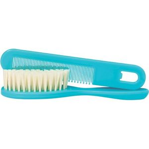 Nuk Brosse Pour Bebe 100 Poils Naturels Avec Peigne A Dents Arrondies Turquoise L Hygiene De Bebe Bebe Puericulture Centroarco Com