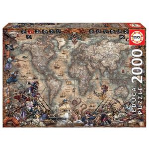 PUZZLE Puzzle Carte des Pirates - EDUCA - 2000 pièces - T