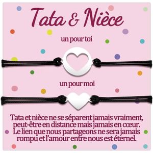 BRACELET - GOURMETTE Bracelets Tata Niece Cadeau Tante Et 2 3 4 Nièce A