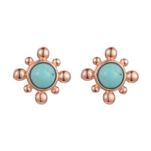 Cadeau pour Femme Topaz Plaqué ARGENT Fashion Gemme Boucles d'oreilles créoles bijoux FH8565-71 