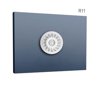 48 cm diam/ètre Rosace D/écoration de plafond El/ément de stuc Orac Decor R09 LUXXUS El/ément d/écoratif classique blanc