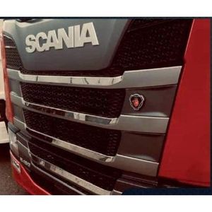 plaque avant 3D Lot de 3 décorations en acier inoxydable pour camions SCANIA R P 2010-2015 2 housses de garniture supérieure 