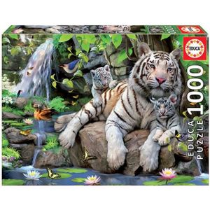 PUZZLE EDUCA Puzzle 1000 Pièces - Tigres Blancs Du Bengal PUZZLE EDUCA Puzzle 1000 Pièces - Tigres Blancs Du Bengal