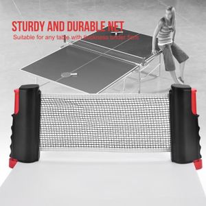EPUISETTE BALLE DE GOLF Epuisette a balle Outdoor Ping Pong Durable Retractable Tennis de Table Net Portable Sports Accessoire (Noir et Rouge)
