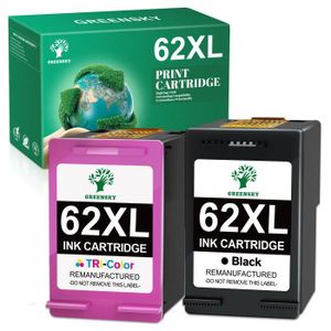 HP 62 pack de 2 cartouches noire / trois couleurs - N9J71AE - DakarStock