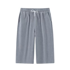 Pantacourt Gris Clair MiM En Lin Et Coton - Taille 40, Occasion En Très Bon État