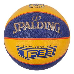 BALLON DE BASKET-BALL Ballon Spalding TF-33 Gold 2021 Composite - jaune/bleu