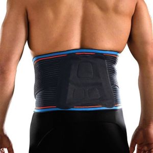 CEINTURE LOMBAIRE Ceinture de Soutien Lombaire Maintenir Bien Les Lombaires et Le Dos Soulage la Douleur 4 Ressorts Soutien Sangle Double Réglable -