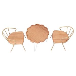 MAISON POUPÉE Omabeta Chaise de table miniature de jardin en boi