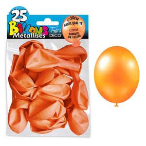 x 8 ballons baudruche orange 23 cm