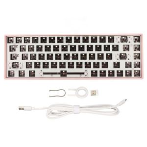 CLAVIER D'ORDINATEUR Tbest 68 Key Mechanical Keyboard DIY Kit, Support 