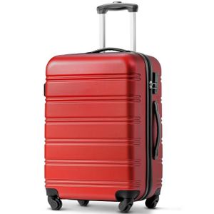 VALISE - BAGAGE Valise à coque-matériau ABS-verrouillage TSA-roues silencieuses-74,5*50,5*31,5-rouge 28 pouces