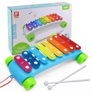 INSTRUMENT DE MUSIQUE Omabeta de Xylophone Xylophone 8 tons éducation précoce pour les tout-petits enfants enfants en plastique jeux activite