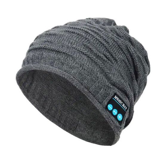 Bonnet Bluetooth TAGVO Avec Gants Tactiles - Bluetooth 5.0 - Lavable - Pour Course, Randonnée - Cadeau