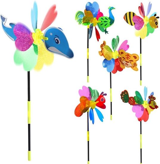 Girouette De Jardin Exterieur Moulins à Vent Répulsifs Oiseaux - 6 Pièces Argentées - Protection Jardin Ou Potager Anti Pigeons Efficace