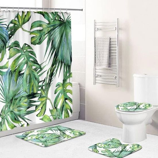 Rideau de Douche Boho 180x180 cm, Art Abstrait Moderne Style Boho rétro