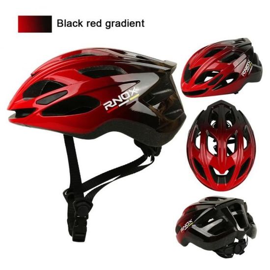 Noir rouge - RNOX-Casque de cyclisme ultraléger pour homme, moulé intégralement, Casco, VTT, moto, vélo, scoo