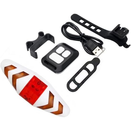 Accessoire Sécurité Cycliste Feu Arrière Vélo Avec Clignotants – USB Rechargeable, Télécommande Sans Fil, étanche IPX6, Pour Vélo, Trottinette, Casque Feu LED Télécommande