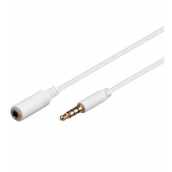 Rallonge Audio Jack 3.5mm 1.5m - Mâle Vers Femelle - Câble Stéréo TRRS Plaqué Or - Compatible Casque, Smartphone, PC, PS4