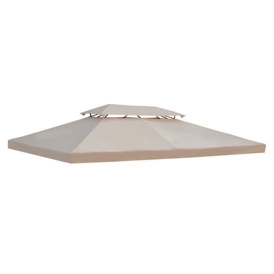 Toile De Rechange Pour Tonnelle 3x3 M - étanche Et Anti-UV Double Couche - Pour Jardin, Camping, Plage - Beige