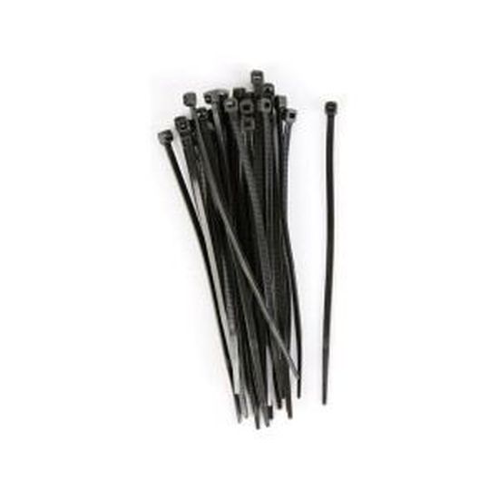 50x collier de serrage plastique 3,6x370mm noir cranté pour diamètre