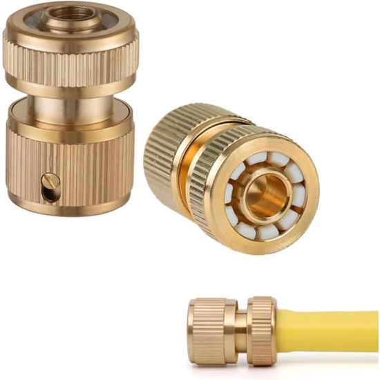 4 Raccords Robinet Laiton 1/2 Et 3/4 Pouces - Adaptateur Tuyau Arrosage, Joint Caoutchouc - Pour Jardin, Cuisine, Machine à Laver