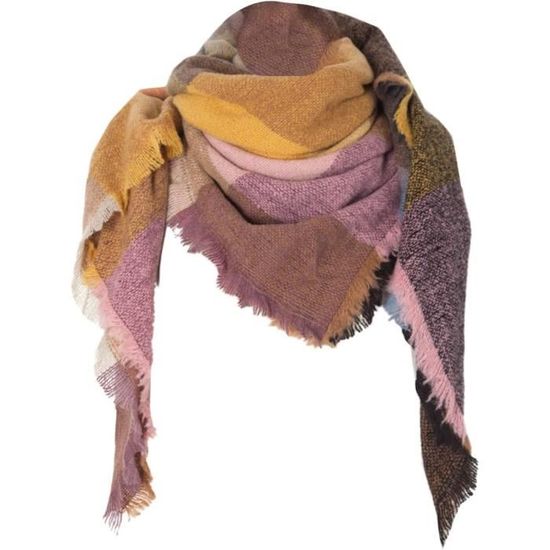 GLigeT Femme Homme Echarpe Hiver Chaud Plaid Cachemire Châle écharpe For Femmes Couverture épaisse Foulards Dame Laine Pashmina Foulard Femme Cou Plus