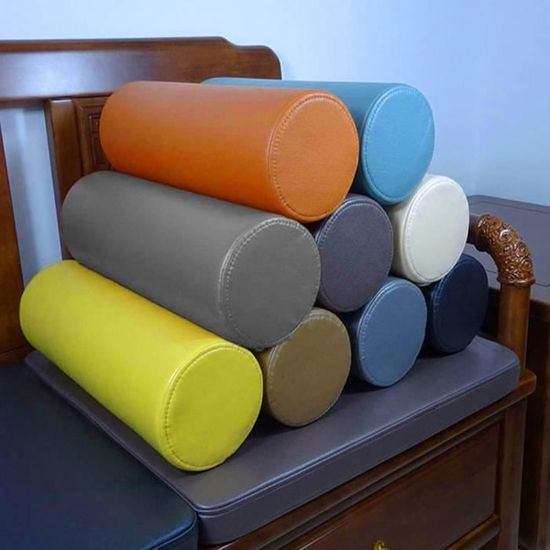 Traversin Rond En Mousse Haute Densité - 10x50 Cm (bleu), Housse Imperméable, Pour Canapé, Lit Ou Voiture