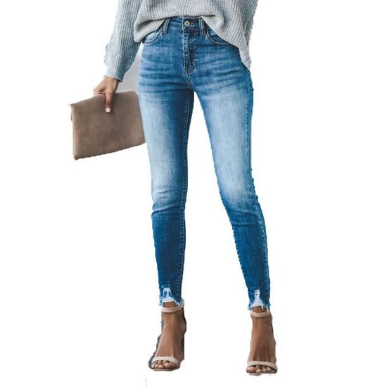 Salopette Jeans Fille Déchirée - Denim Casual - Bretelles Réglables - Taille 4 à 16 Ans